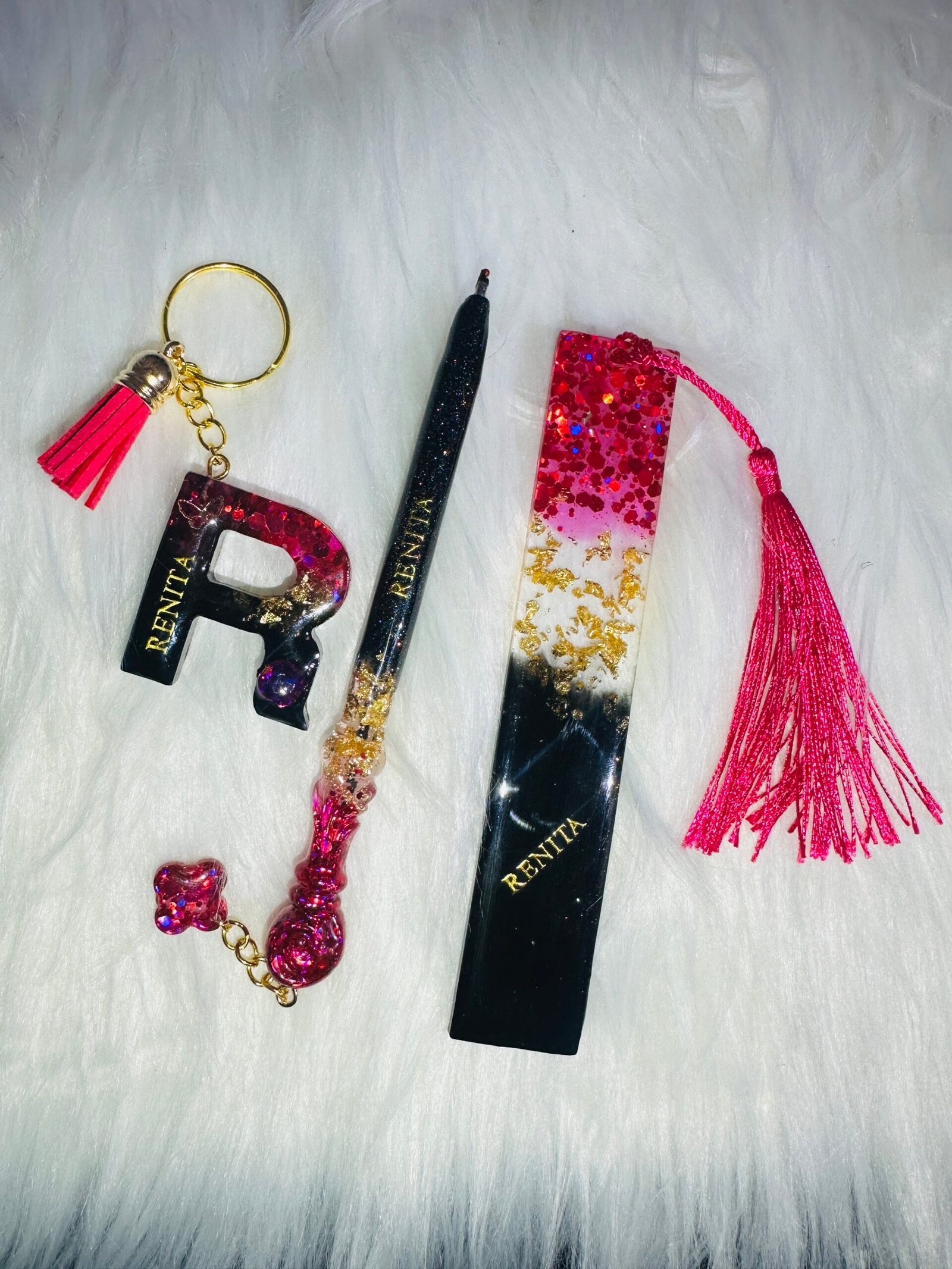 Letter Key chain, Pen and Book mark